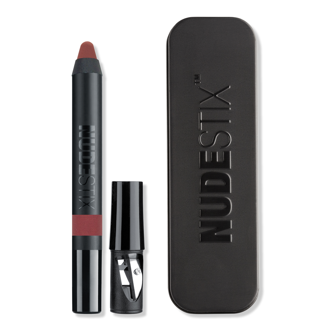 NUDESTIX Intense Matte Lip + Cheek Pencil, Retro, 0.1 oz