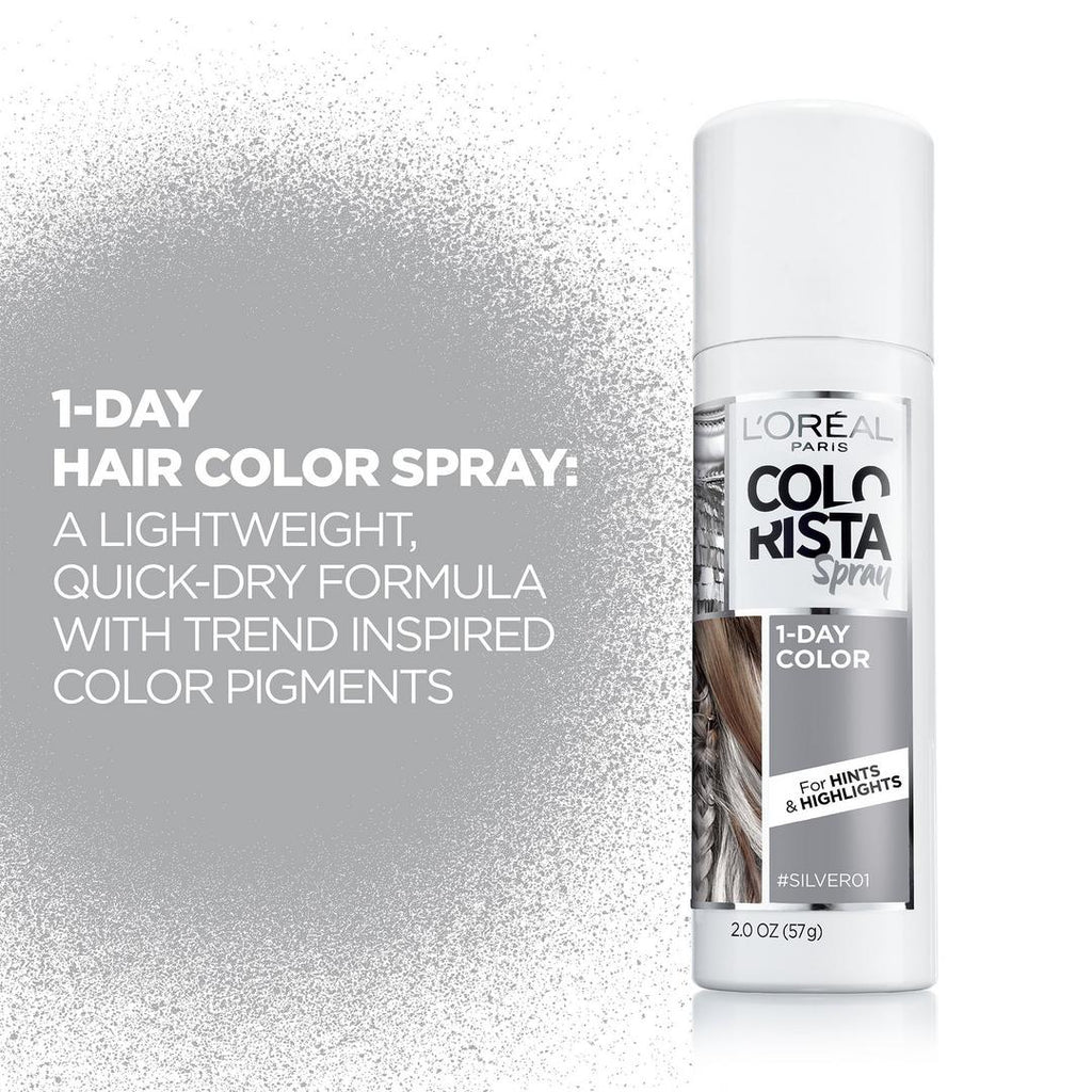 L'Oréal Colorista Silver Spray, 1-Tages-Haarfarbe temporär, 2 oz