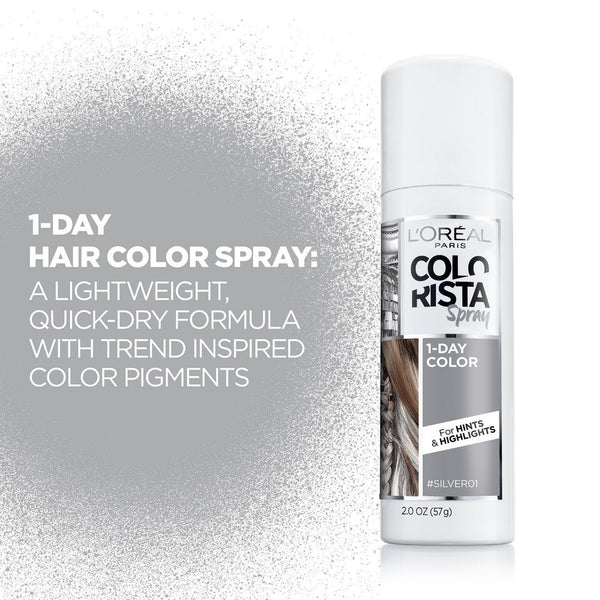 L'Oréal Colorista Silver Spray, 1-Tages-Haarfarbe temporär, 2 oz