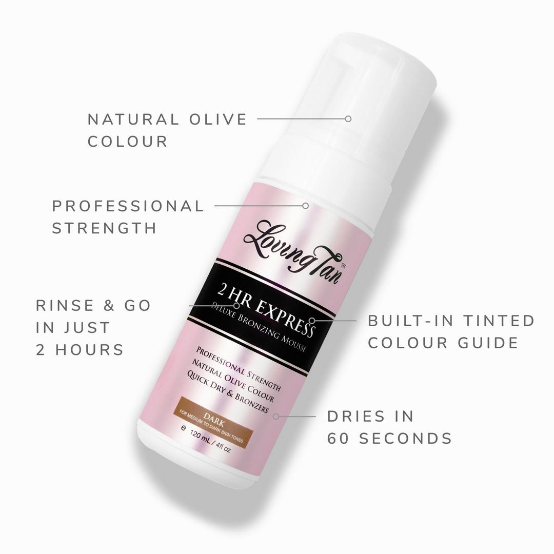 Loving Tan 2 HR Express Selbstbräunungsmousse Dark, 4 oz