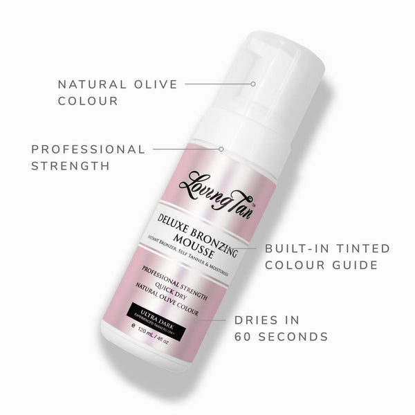 Loving Tan Deluxe Bronzing Mousse Selbstbräuner, Ultra Dark, 4 oz