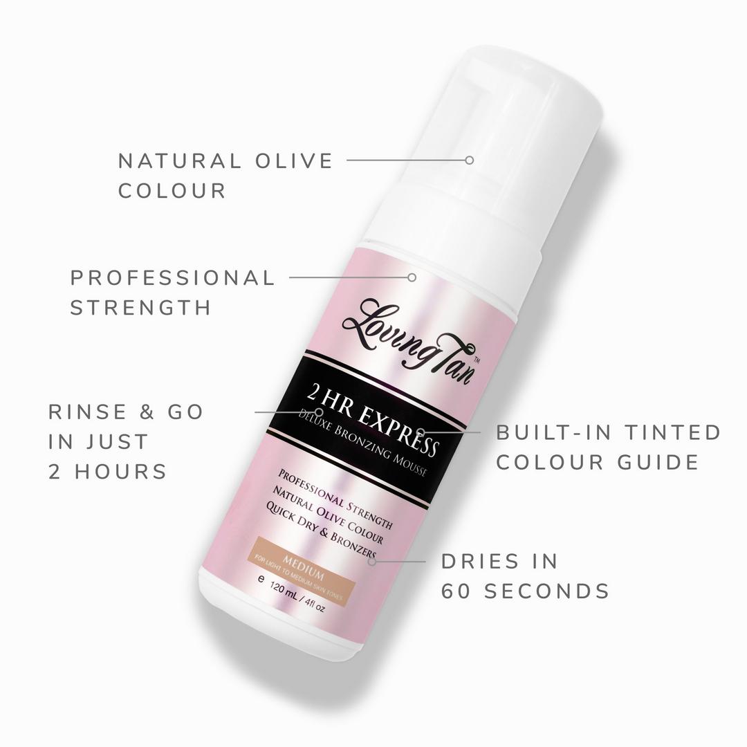 Loving Tan 2 HR Express Selbstbräunungsmousse Medium, 4 oz