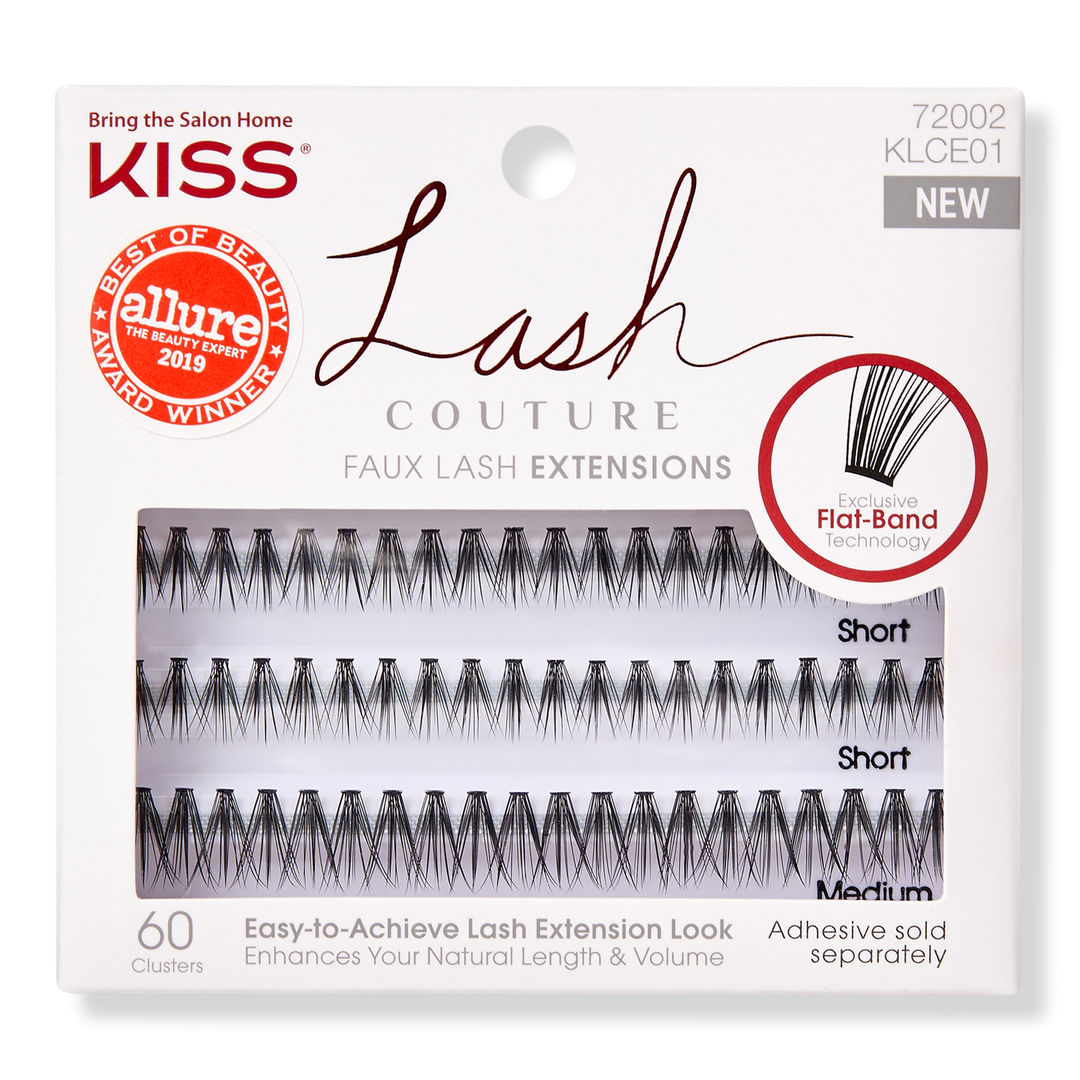 Kiss Lash Couture Faux Extensions Wimpern-Cluster, einfacher Wimpernverlängerungs-Look, 60 Stk.