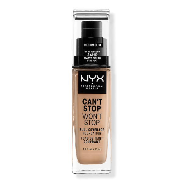 NYX Professional Makeup Can't Stop Won't Stop Foundation, Medium Olive, 1 oz
