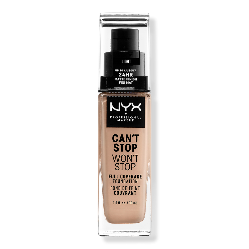 NYX Professional Makeup Can't Stop Won't Stop Foundation, Light, 1 oz