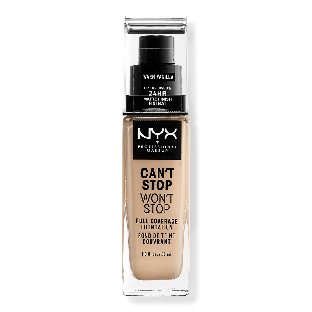 NYX Professional Makeup Can't Stop Won't Stop Foundation, Warm Vanilla, 1 oz