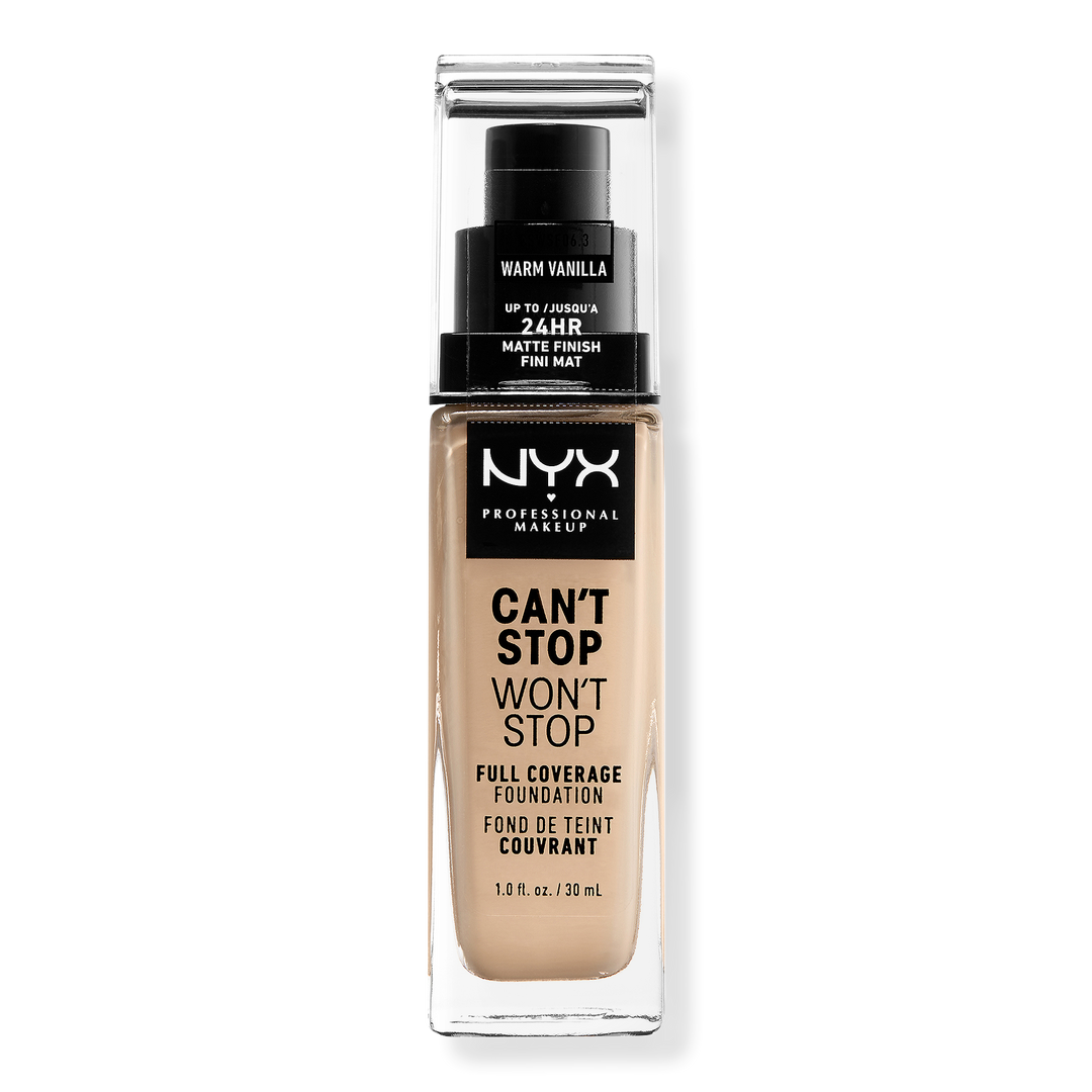 NYX Professional Makeup Can't Stop Won't Stop Foundation, Warm Vanilla, 1 oz