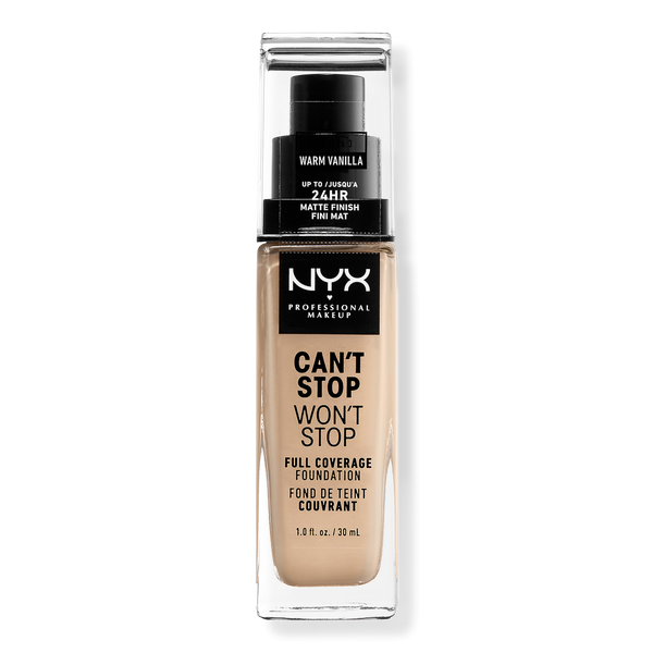 NYX Professional Makeup Can't Stop Won't Stop Foundation, Warm Vanilla, 1 oz