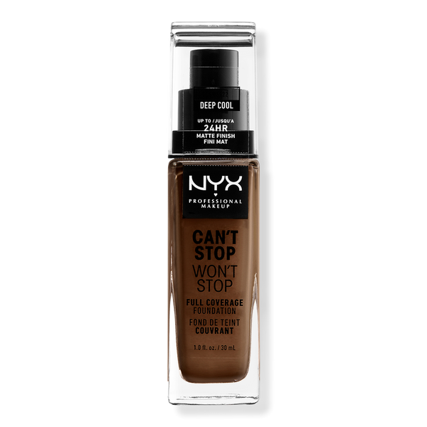 NYX Professional Makeup Can't Stop Won't Stop Foundation, Deep Cool, 1 oz