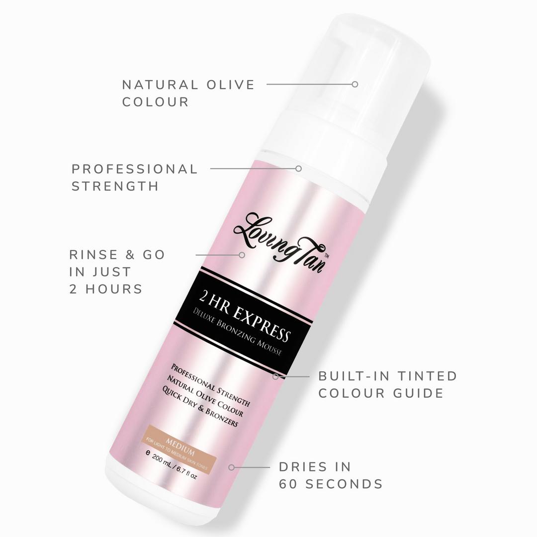 Loving Tan 2 HR Express Selbstbräunungsmousse Medium, 6.7 oz