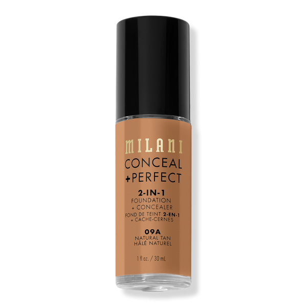 Milani Conceal + Perfect 2-in-1 Foundation + Concealer, Natural Tan, 1 oz