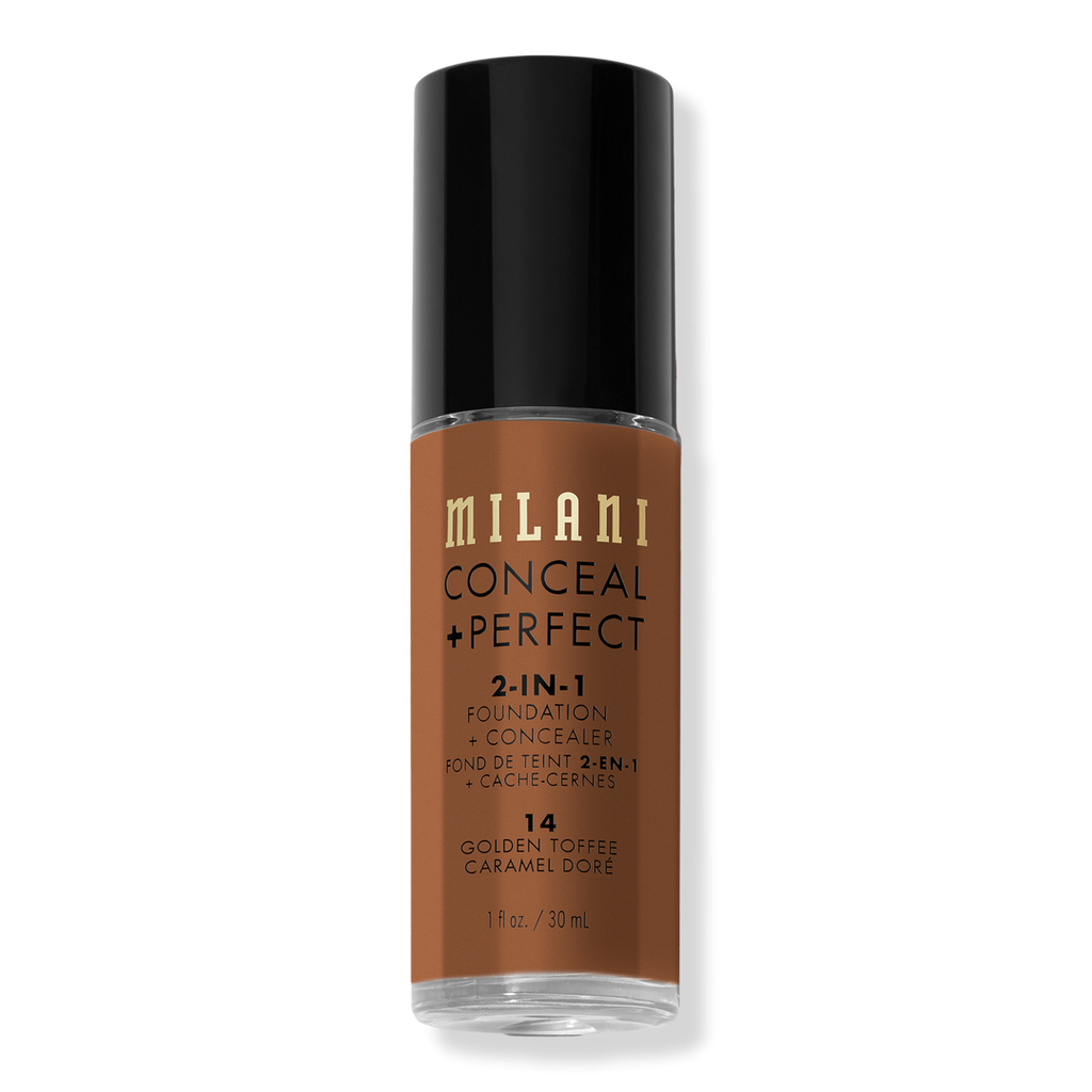 Milani Conceal + Perfect 2-in-1 Foundation + Concealer, Golden Toffee, 1 oz