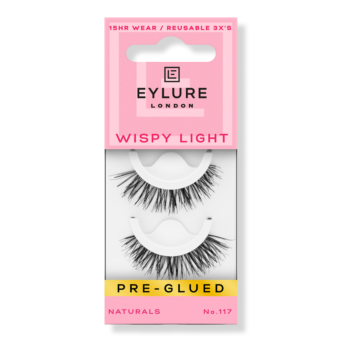 Pre-Glued Wispy Light No. 117 Eyelashes