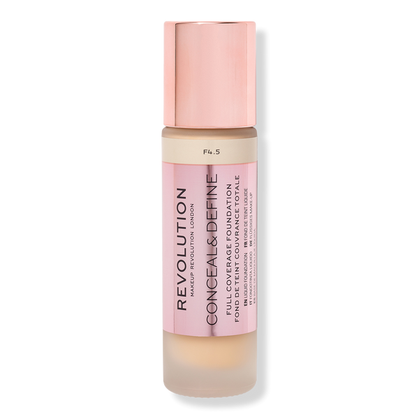 Makeup Revolution Conceal & Define Full Coverage Foundation, F4.5, 0.8 oz