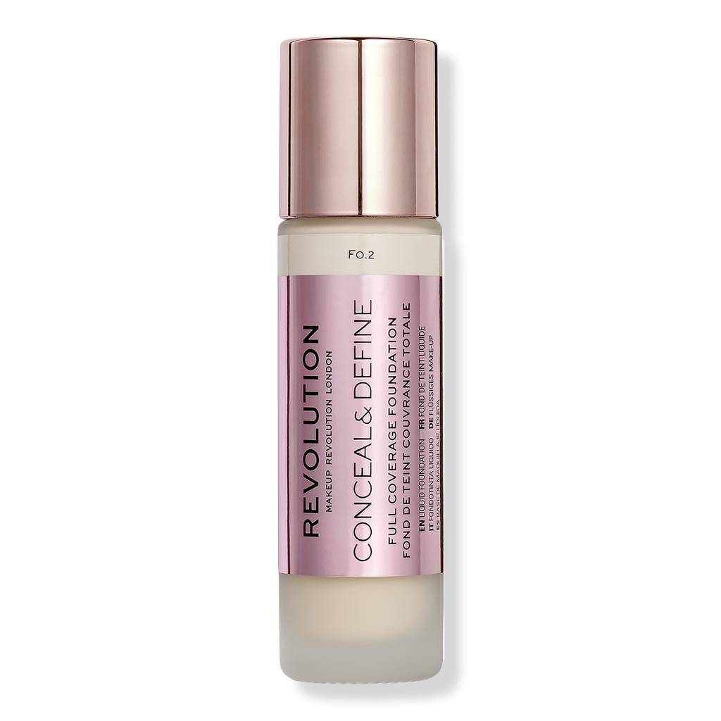 Makeup Revolution Conceal & Define Full Coverage Foundation, F0.2, 0.8 oz