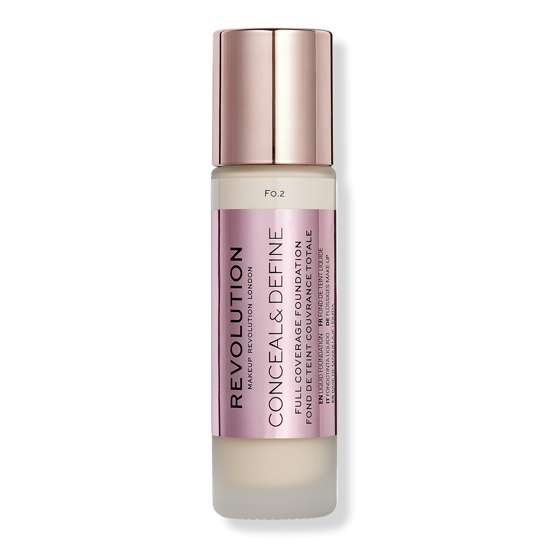 Makeup Revolution Conceal & Define Full Coverage Foundation, F0.2, 0.8 oz