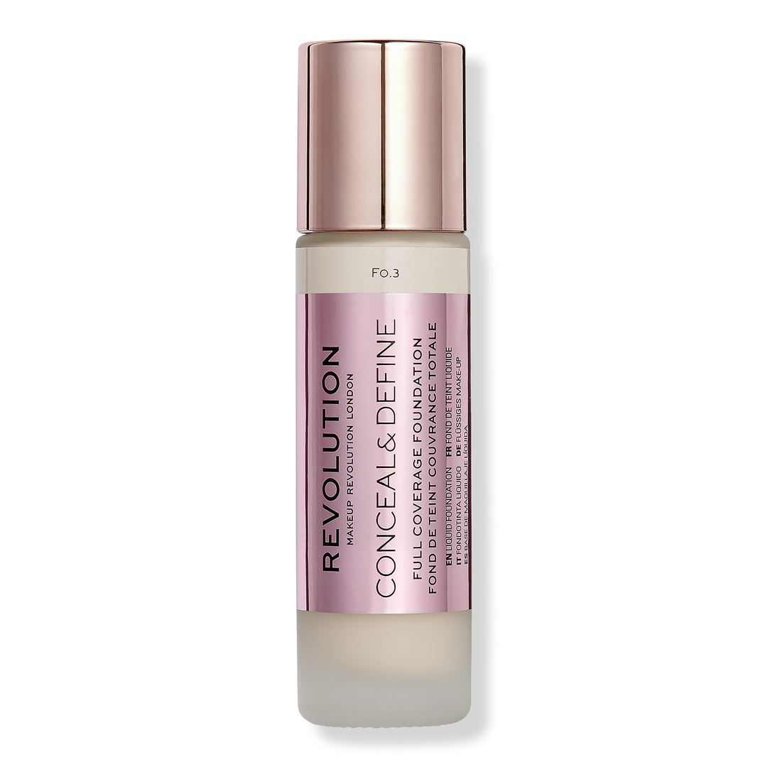 Makeup Revolution Conceal & Define Full Coverage Foundation, F0.3, 0.8 oz
