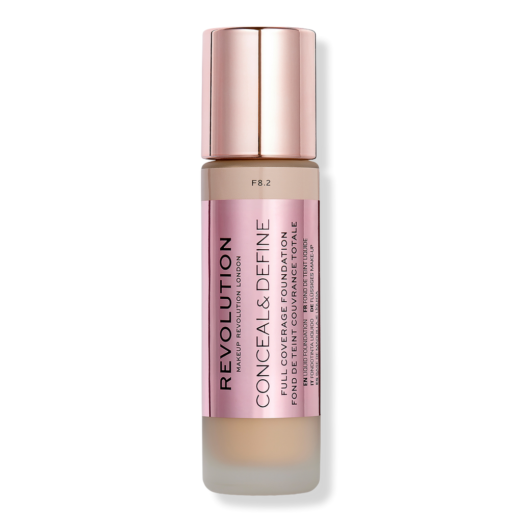 Makeup Revolution Conceal & Define Full Coverage Foundation, F8.2, 0.8 oz