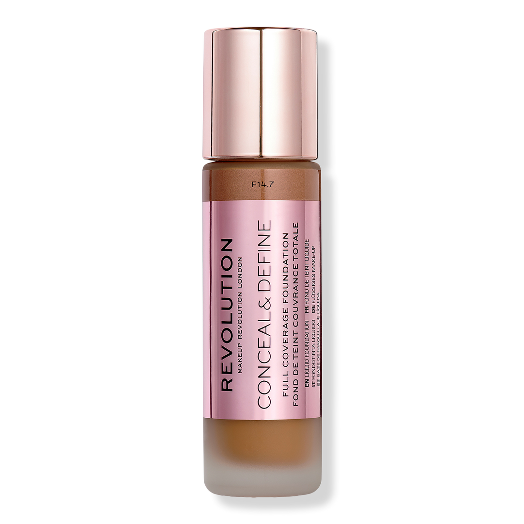 Makeup Revolution Conceal & Define Full Coverage Foundation, F14.7, 0.8 oz