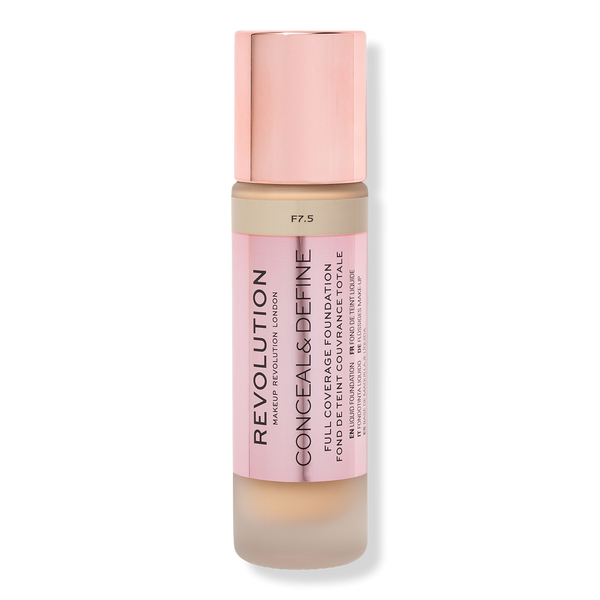 Makeup Revolution Conceal & Define Full Coverage Foundation, F7.5, 0.8 oz