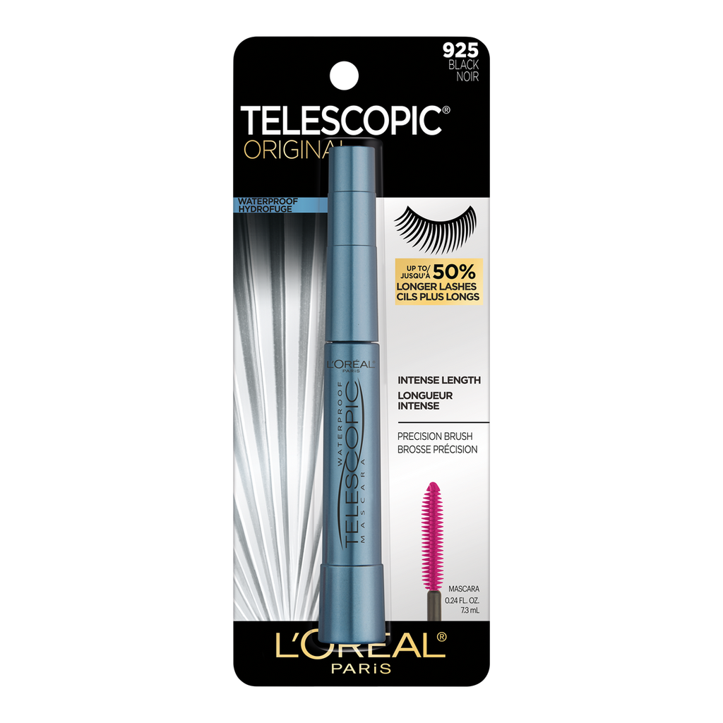L'Oréal Telescopic Waterproof Mascara, Black, 0.27 oz