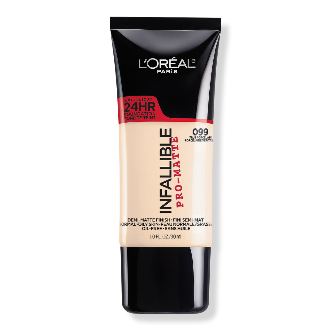 L'Oréal Infallible Pro-Matte Liquid Longwear Foundation, 099 True Porcelain, 1 oz