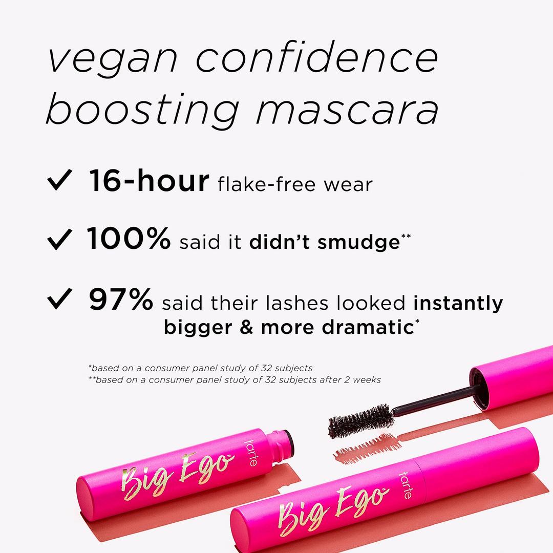 Tarte Travel-Size Big Ego Vegan Volumizing Mascara, 0.15 oz