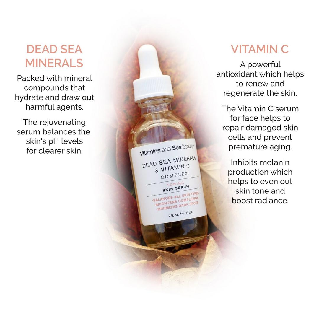 VitaminSea.beauty Dead Sea Minerals & Vitamin C Complex Toning Skin Serum Gesichtsserum, 2 oz