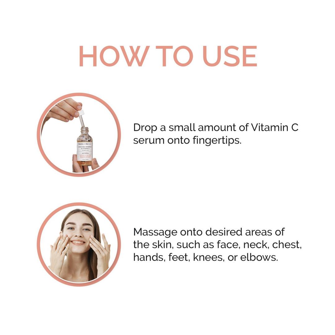 VitaminSea.beauty Dead Sea Minerals & Vitamin C Complex Toning Skin Serum Gesichtsserum, 2 oz