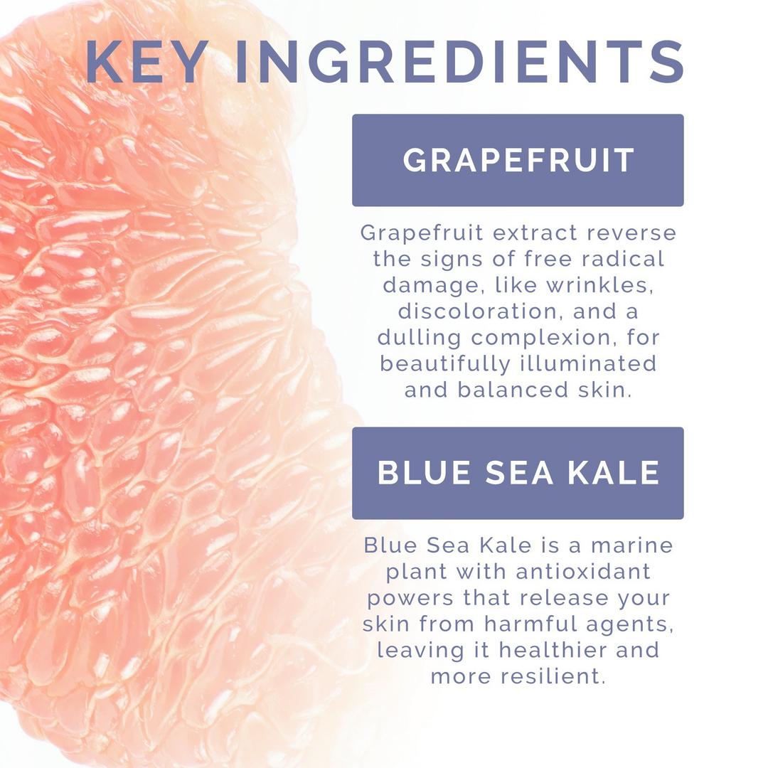 VitaminSea.beauty Blue Sea Kale Grapefruit Tiefenporen-Peeling-Gesichtsmaske, 8.5 oz