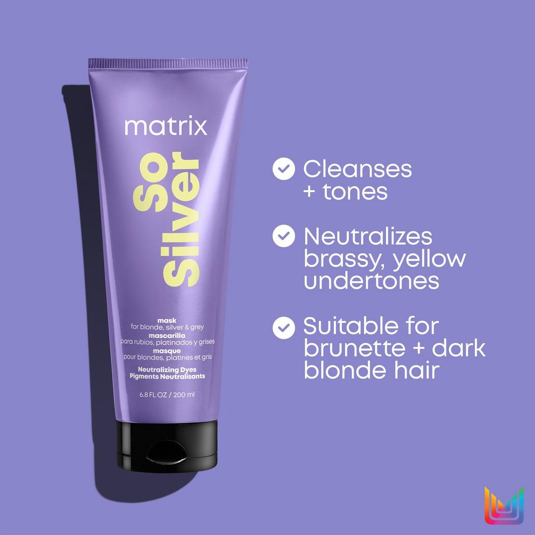 Matrix Total Results So Silver Triple Power Hair Mask, 6.8 oz