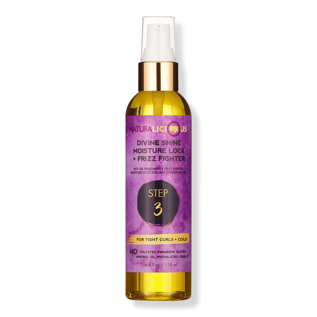 Naturalicious Divine Shine Moisture Lock & Frizz Fighter, 4 oz