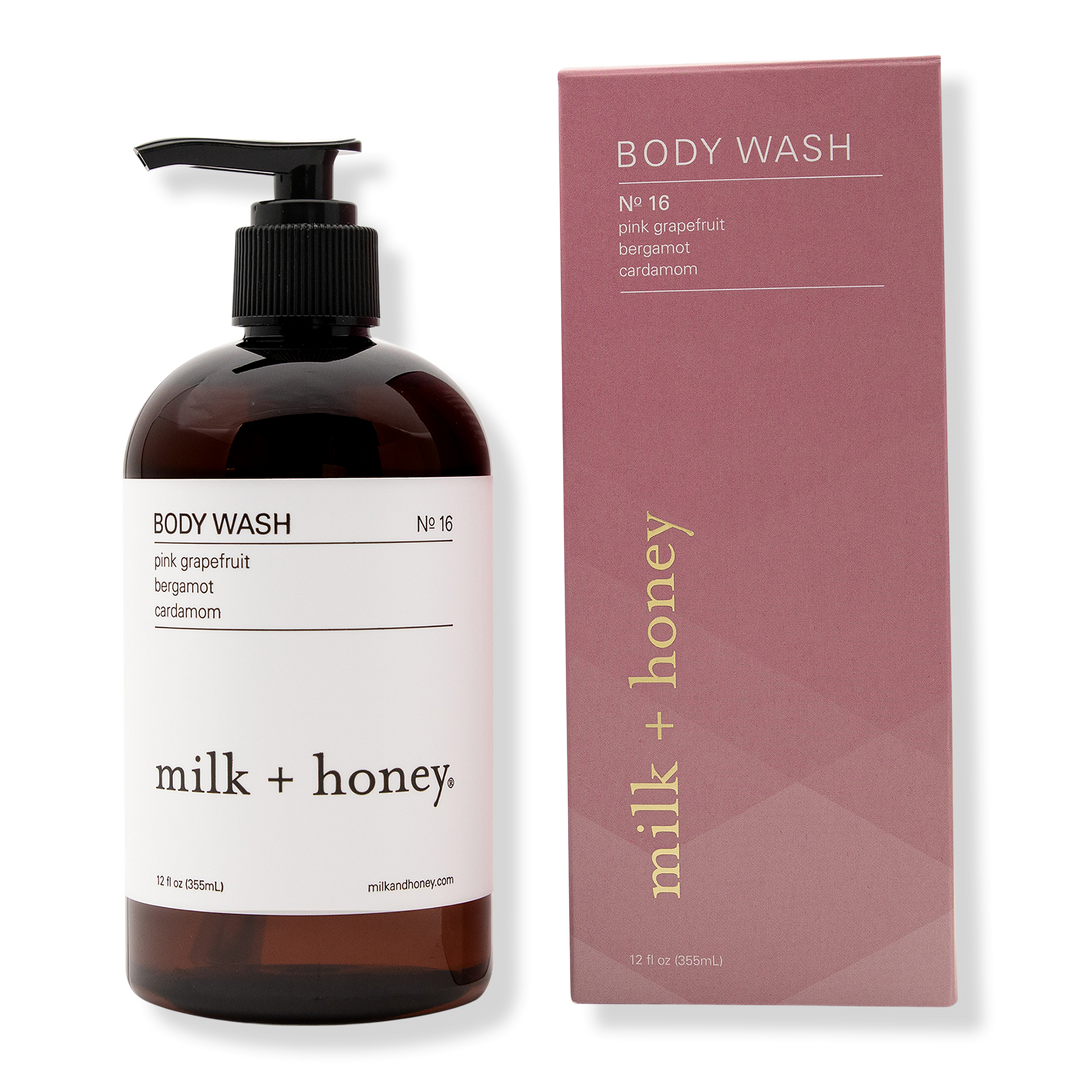 Milk + Honey Pink Grapefruit, Bergamot, Cardamom Body Wash No.16, 12 oz