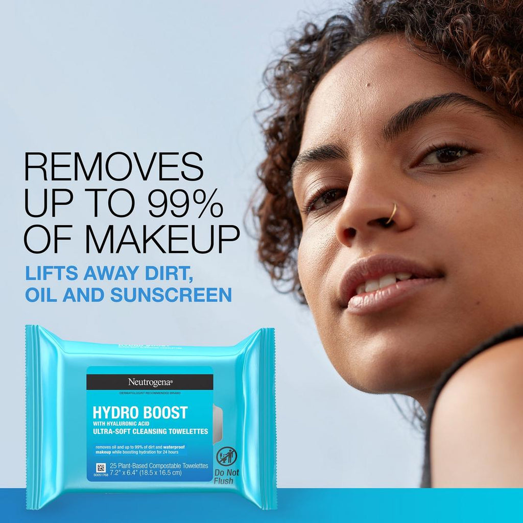 Neutrogena Hydro Boost Reinigungstücher fürs Gesicht, 25 Stk.
