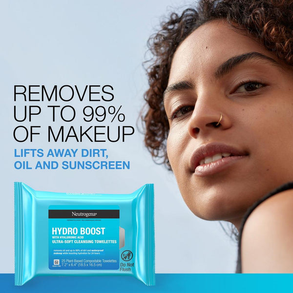 Neutrogena Hydro Boost Reinigungstücher fürs Gesicht, 25 Stk.