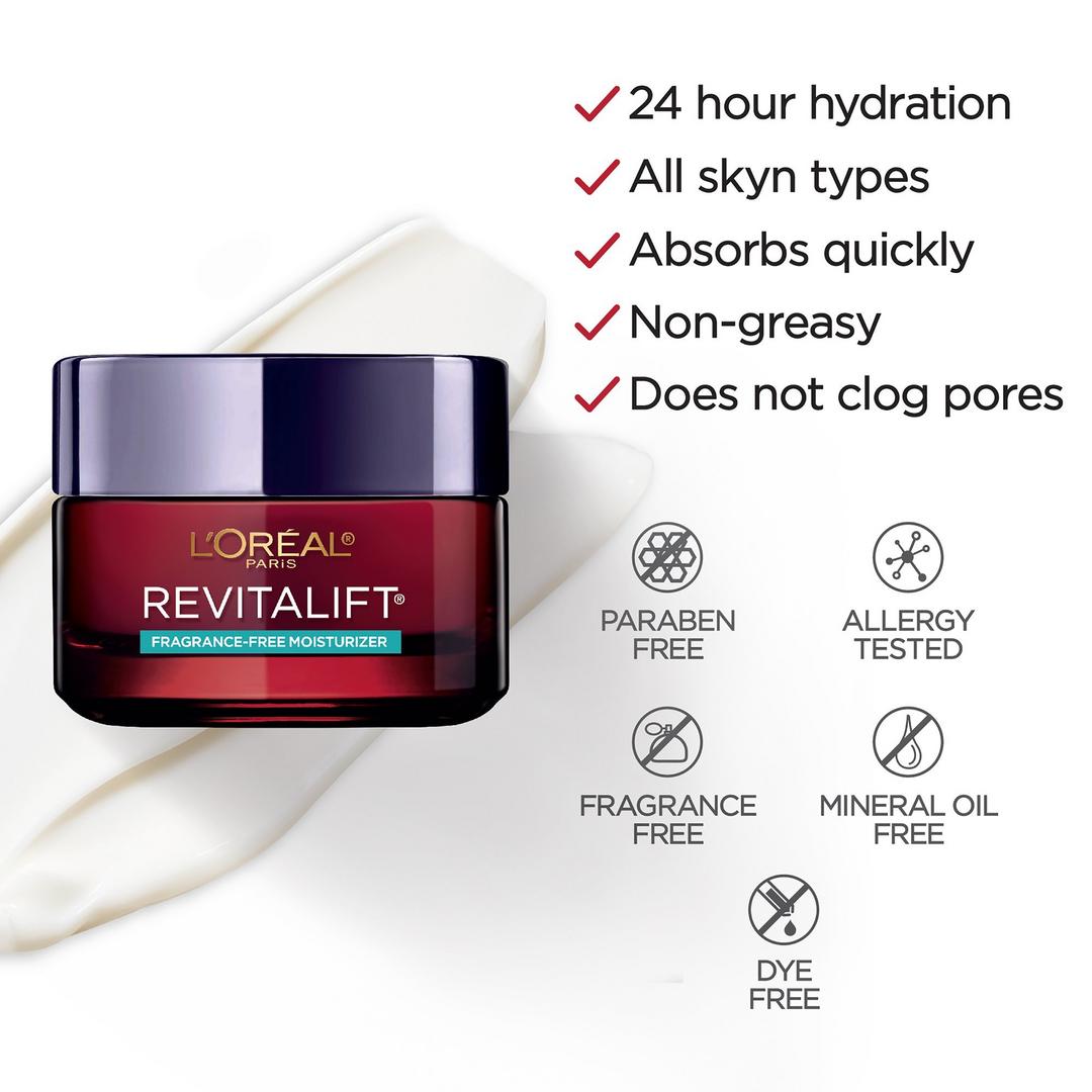 L'Oréal Revitalift Triple Power Anti-Aging Gesichtscreme, Parfümfrei, 1.7 oz