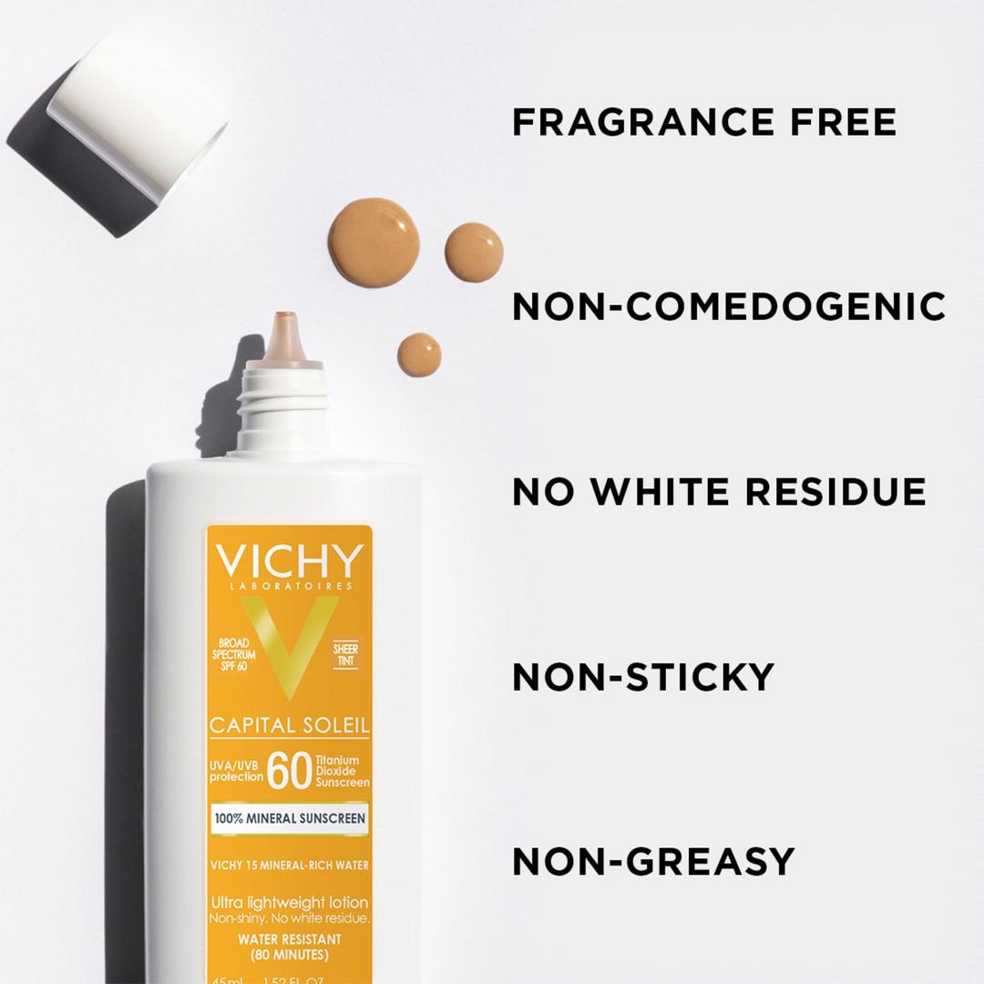 Vichy Capital Soleil Tinted Face Mineral Sunscreen, SPF 60, 1.5 oz