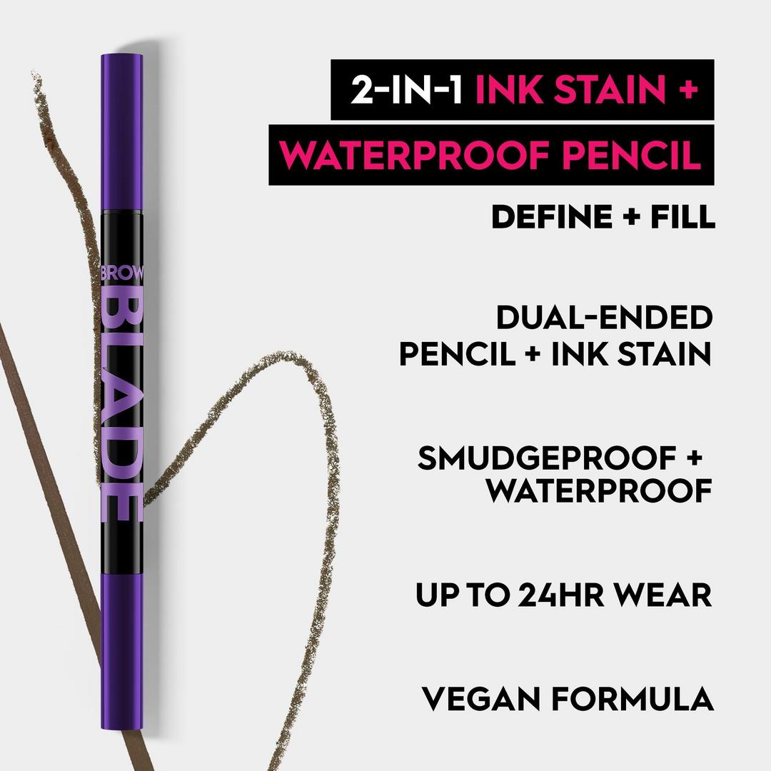 Urban Decay Cosmetics Brow Blade wasserfester Augenbrauenstift & Ink Stain, Cool Cookie, 0.01 oz