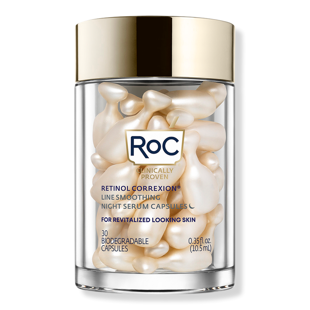 RoC Retinol Correxion Kapseln, Anti-Aging Nacht-Retinol Gesichtsserum gegen Falten, 0.35 Fl.oz, 30 Stk.
