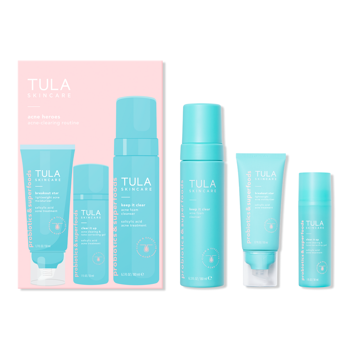 Tula Acne All-Stars Acne Clearing Routine