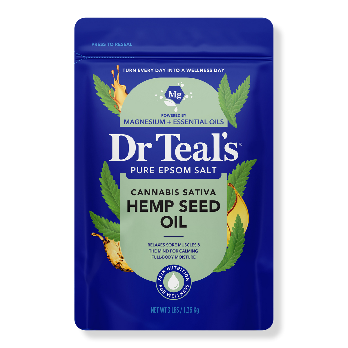 Cannabis Sativa Hemp Seed Oil Pure Epsom Salt