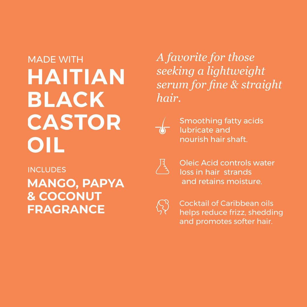 Kreyòl Essence Haitian Black Castor Oil Haaröl und Körperöl, Mango, Papaya & Coconut, 2 oz