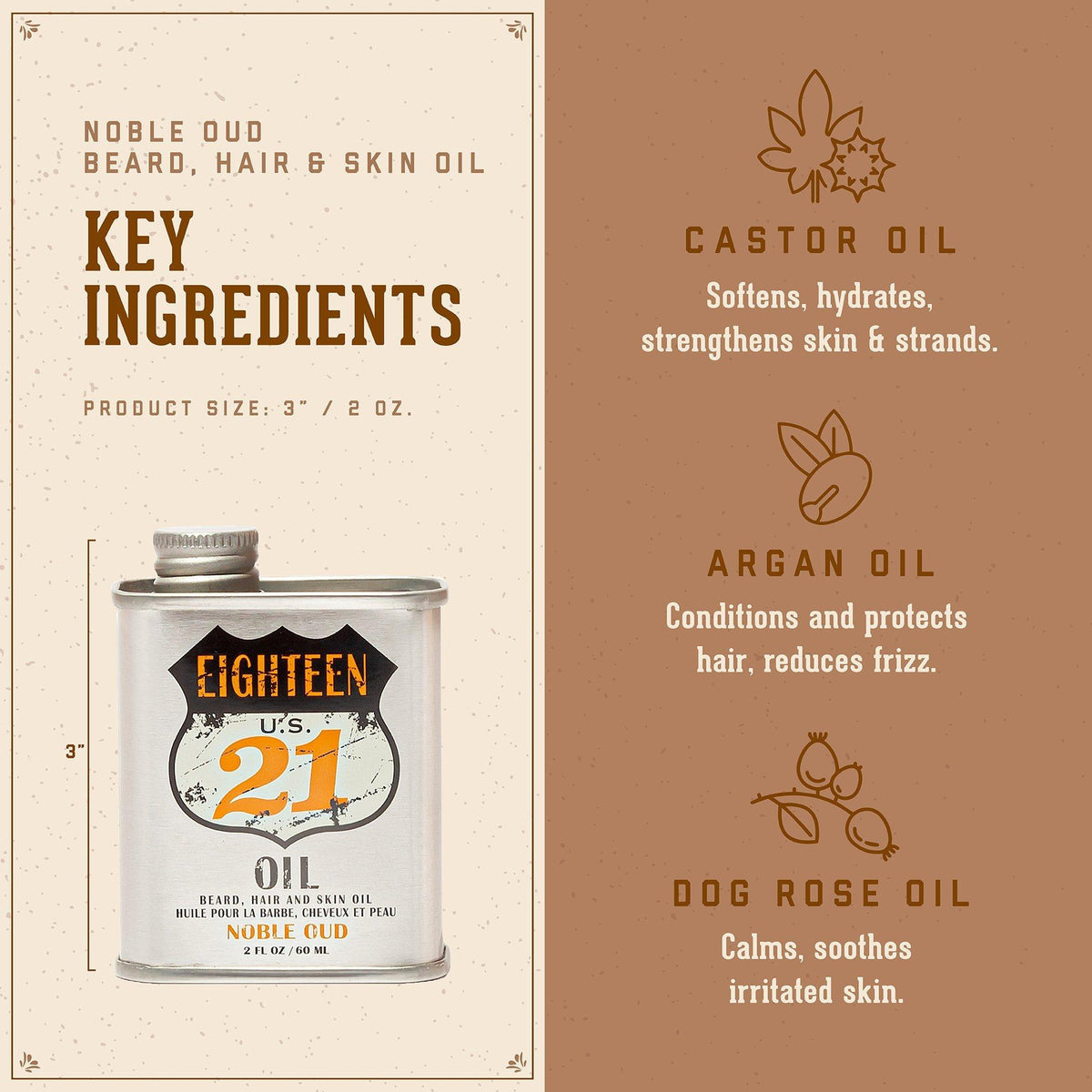 Noble Oud Lightweight, Conditioning Beard, Hair & Skin Oil