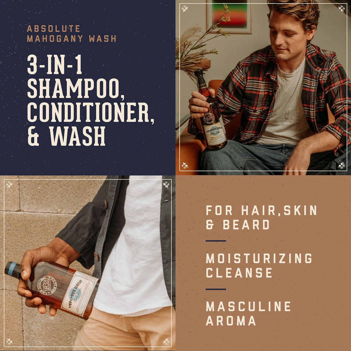 Absolute Mahogany Shampoo, Conditioner and Body Wash