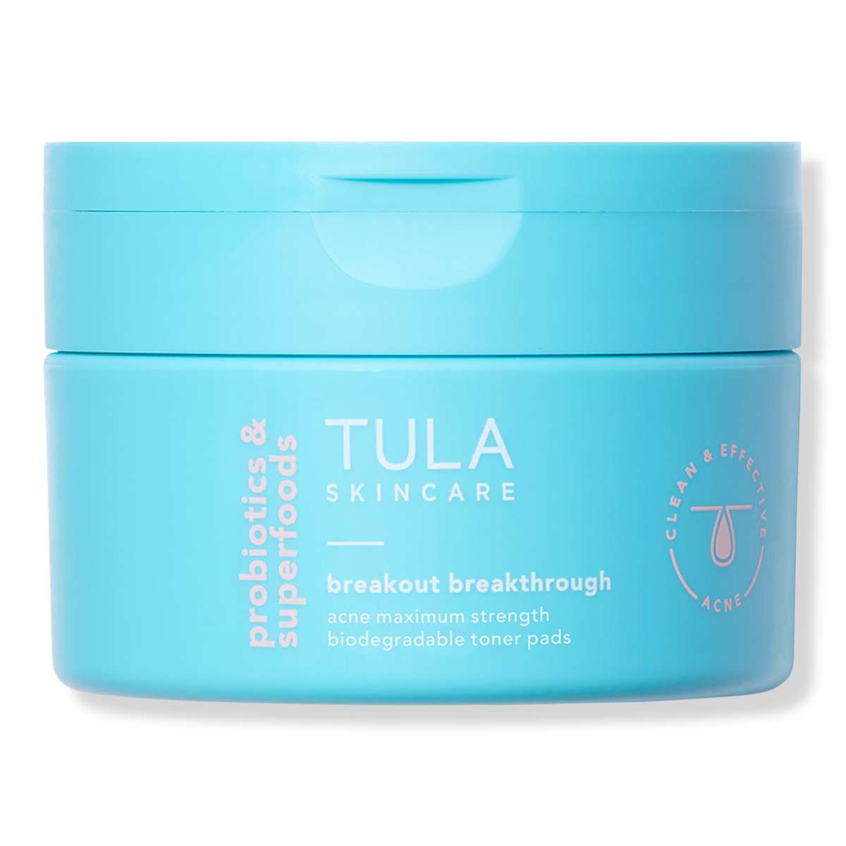 Tula Breakout Breakthrough Acne Maximum Strength Biodegradable Toner Pads, 30 ea