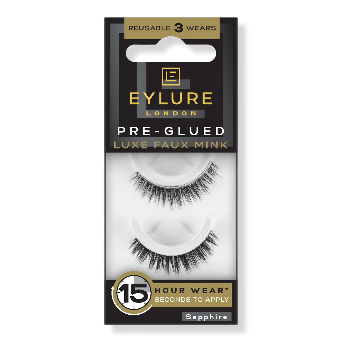 Pre-Glued Luxe Faux Mink Eyelashes, Sapphire