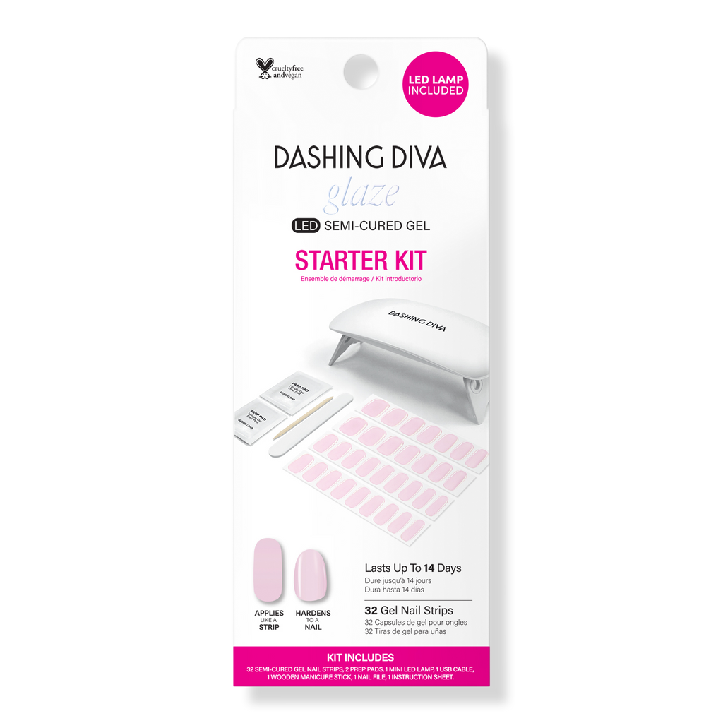 GLAZE, Starter Kit, Semi-Cured Gel Nail Strips