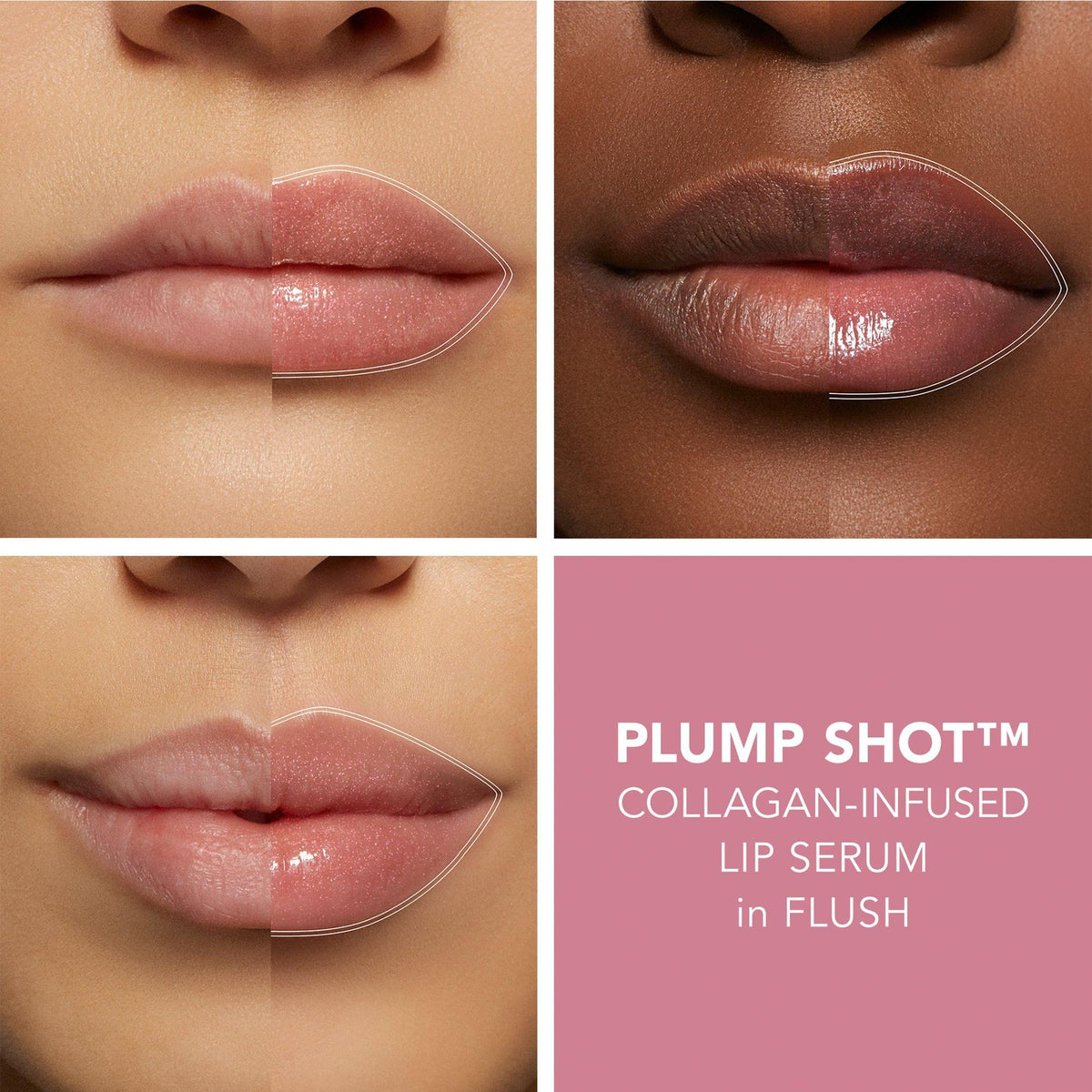 Plump Shot Plumping and Smoothing Lip Serum Gloss with Peptides and Hyaluronic Acid