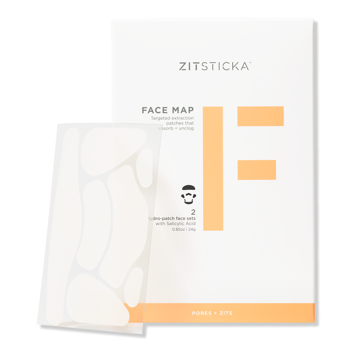 ZitSticka FACE MAP Targeted Extraction Patches, 2 sets