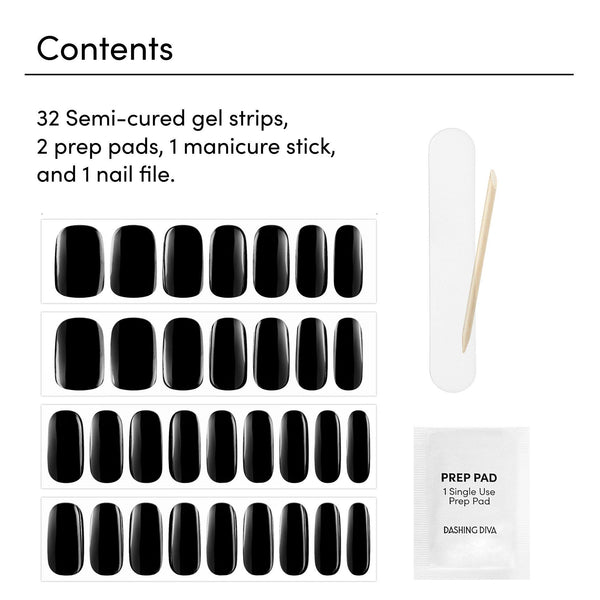 GLAZE COLOR, Semi-Cured Gel Nail Strips